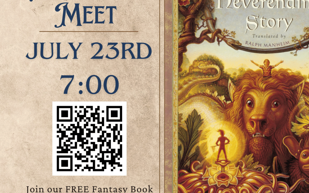 The Never Ending Story book cover with QR Code