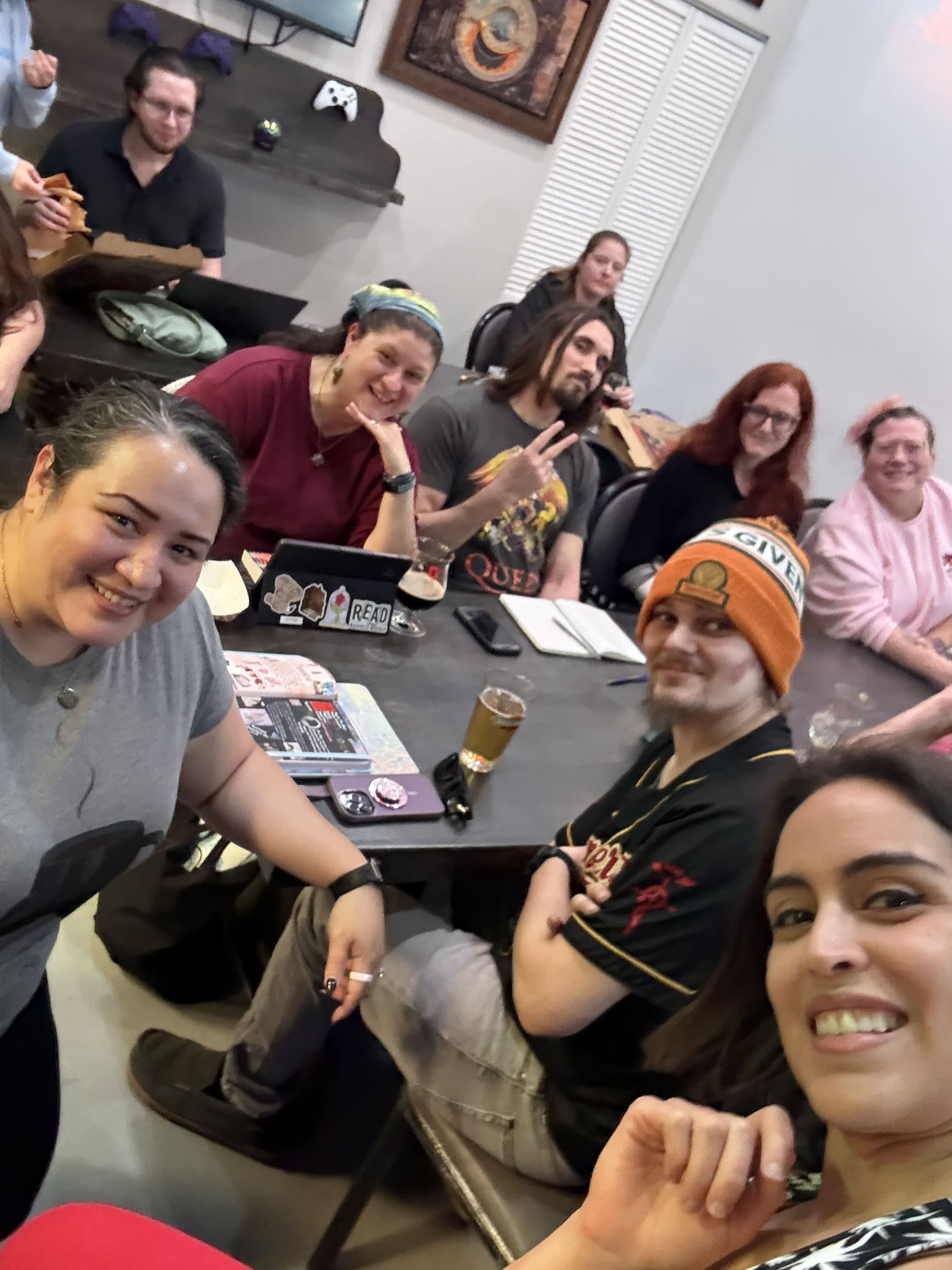 Skillshotz Gaming book club group photo — monthly fantasy and sci-fi book club in Deerfield Beach Florida